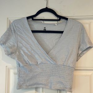 Pacsun Pale Blue Wrap Top